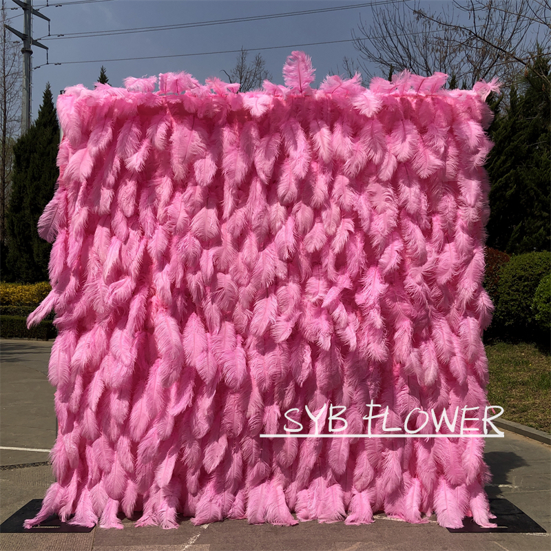 #164-2 SYB Flower Very 3D Roll Up Artificial Colorful Flowers Wall Backdrop Panel Wedding Decoration