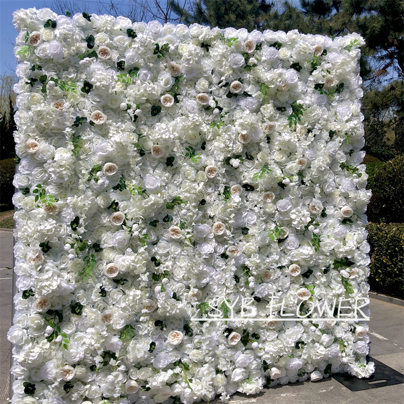 #190 Hot Sale Silk Roll Up Flower Mat Luxurious Flower Wall for Wedding Occasion and Baby Shower Backdrop
