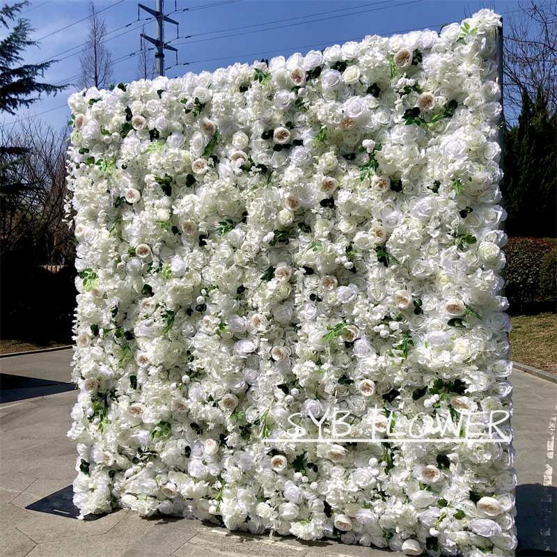 #190 Hot Sale Silk Roll Up Flower Mat Luxurious Flower Wall for Wedding Occasion and Baby Shower Backdrop