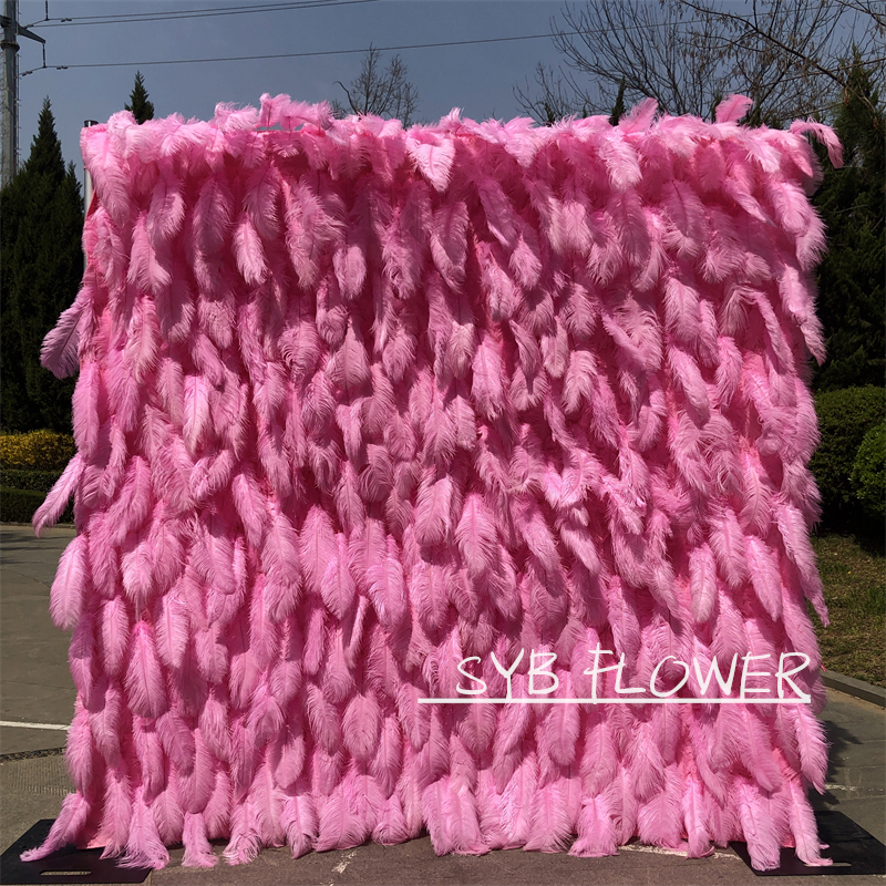 #164-2 SYB Flower Very 3D Roll Up Artificial Colorful Flowers Wall Backdrop Panel Wedding Decoration
