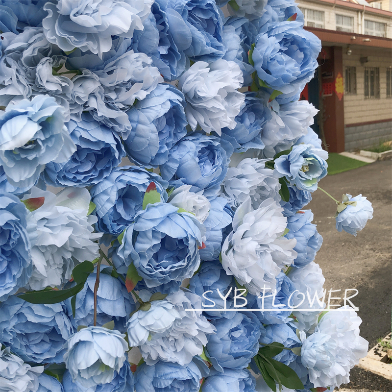 #208 SYB FLOWER Customized High-Quality Artificial Background Decoration Wedding Roll Up Flower Wall Business Celebration