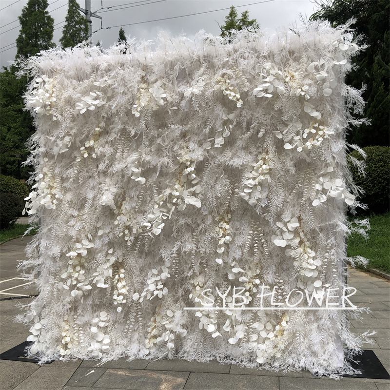 #219 SYB Wedding Supplier Wholesale Artificial Flower Wall Backdrop For Wedding Decorations Factory Direct