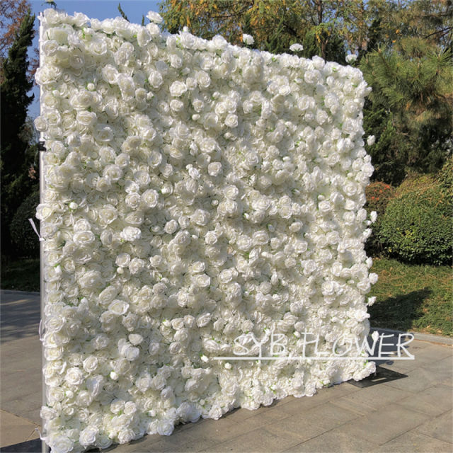 240 Custom 5D Cloth Flower wall Wedding Artificial Silk Rose Flower