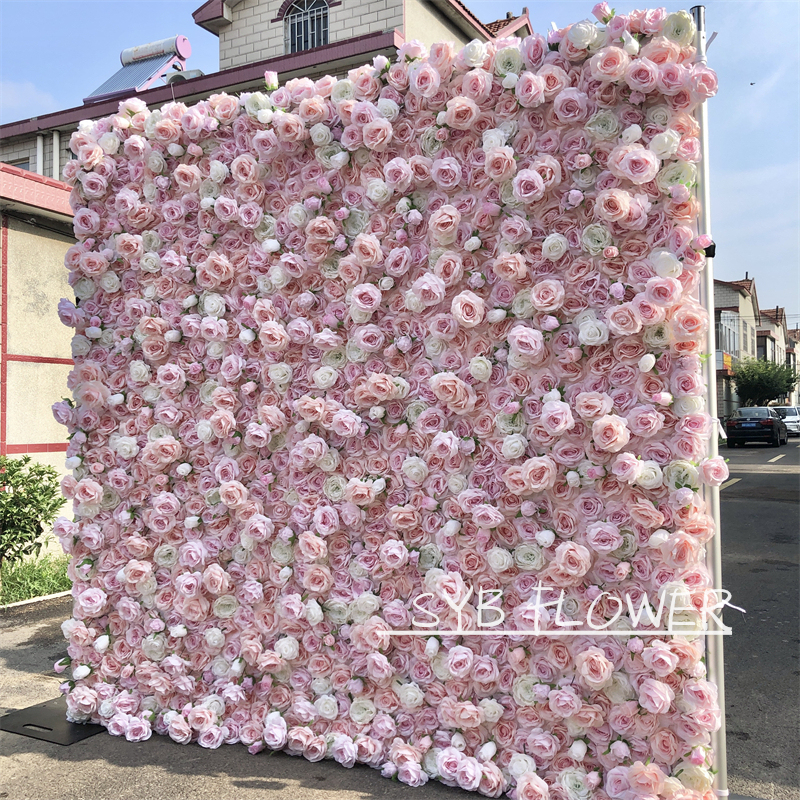#210 Factory Hot Sale Rose Pink Silk Rose Peony Bouquet Artificial Flowers Home Wedding Decorative Flowers Wall