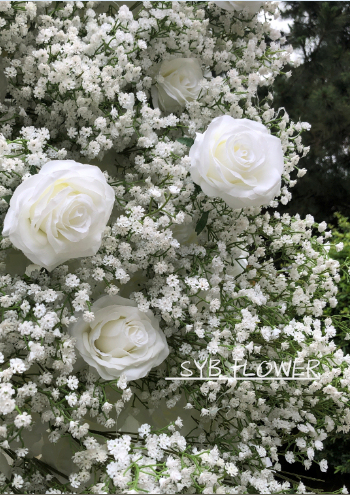 #206 SYB 2022 Latest Design Wedding Flower Wall Backdrop With Top Quality Silk Flowers And Cloth Backing Baby Shower