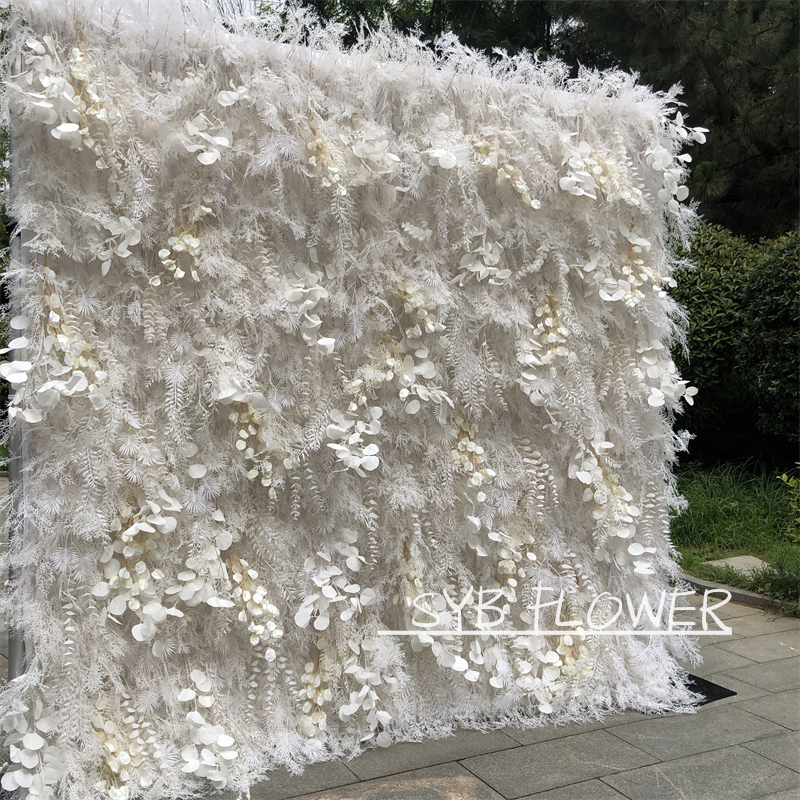 #219 SYB Wedding Supplier Wholesale Artificial Flower Wall Backdrop For Wedding Decorations Factory Direct