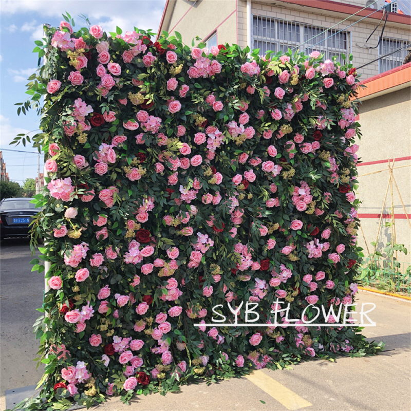 #213 SYB FLOWER Customized Simulation Flower Wall Wholesale Gift Wall Wedding Decoration Wedding Backdrop Event