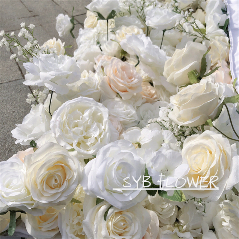 #243 Wholesale Flores Gradient Floral Backdrop Restaurant Decoration Wedding Party Events Artificial Wall Flowers Panel