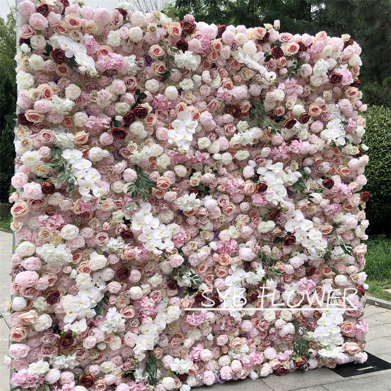 #218 SYB Flowers Wedding Backdrop Decoration Natural Flower Background Flower Panel For Party Wedding Decoration