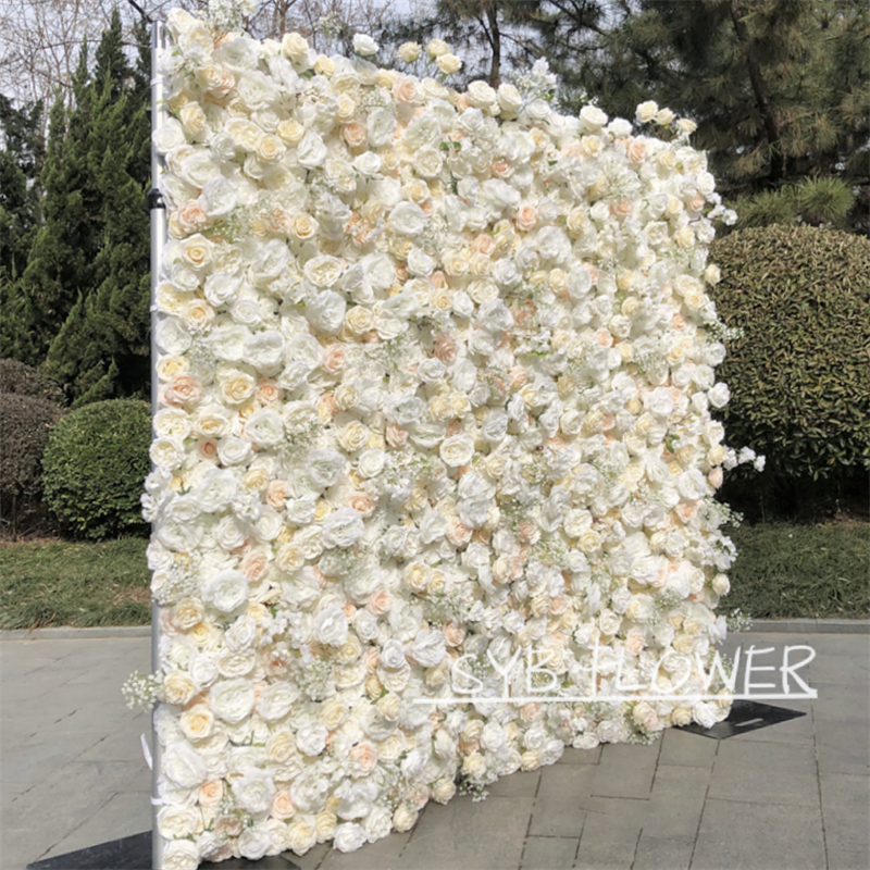 #243 Wholesale Flores Gradient Floral Backdrop Restaurant Decoration Wedding Party Events Artificial Wall Flowers Panel