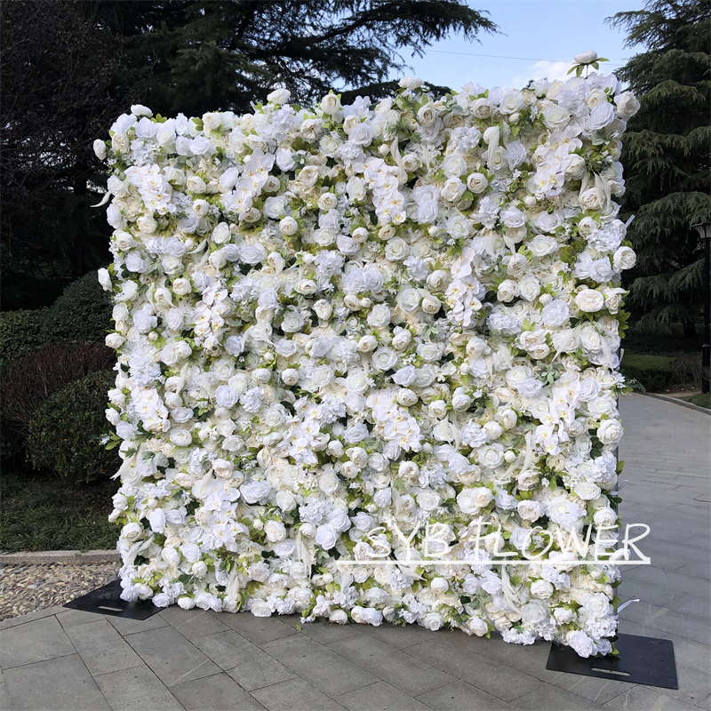 #225 Wedding Decorative Baby Breath Wall Decoration Rose Backdrop Silk Wedding Supplies Artificial Flower Wall