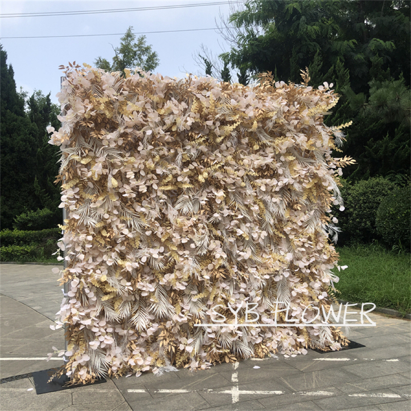 #229 Wholesale Custom Wedding Supplies Decoration Flower Wall Silk Artificial Decorative Backdrop Flower Wall