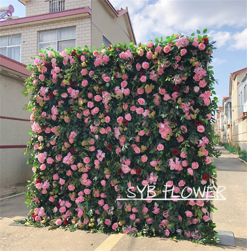 #213 SYB FLOWER Customized Simulation Flower Wall Wholesale Gift Wall Wedding Decoration Wedding Backdrop Event
