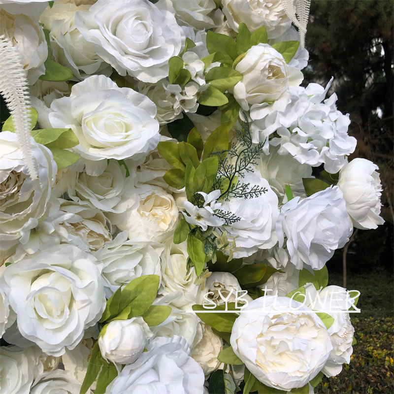 #225 Wedding Decorative Baby Breath Wall Decoration Rose Backdrop Silk Wedding Supplies Artificial Flower Wall