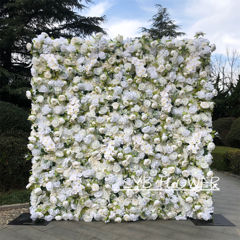 #225 Wedding Decorative Baby Breath Wall Decoration Rose Backdrop Silk Wedding Supplies Artificial Flower Wall