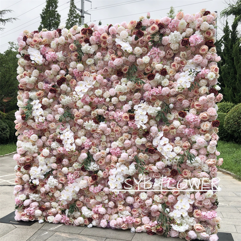 #218 SYB Flowers Wedding Backdrop Decoration Natural Flower Background Flower Panel For Party Wedding Decoration