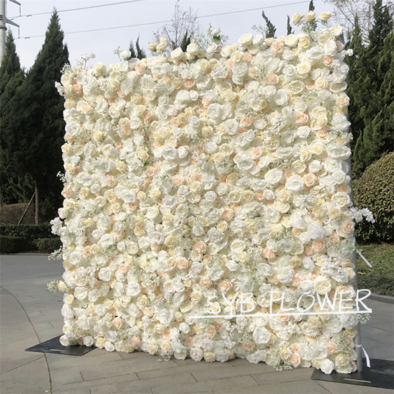 #243 Wholesale Flores Gradient Floral Backdrop Restaurant Decoration Wedding Party Events Artificial Wall Flowers Panel