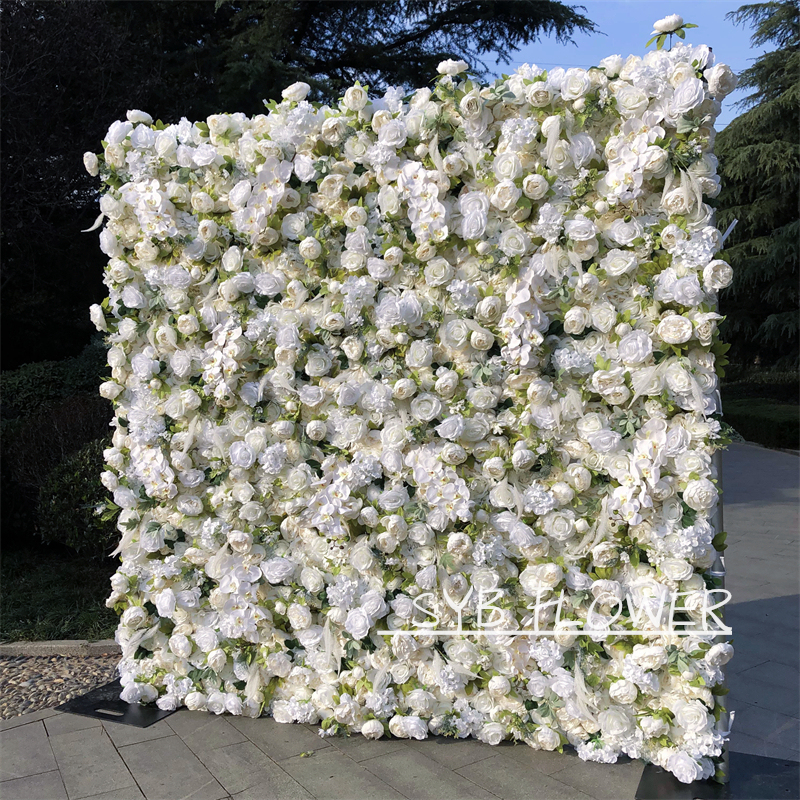 #225 Wedding Decorative Baby Breath Wall Decoration Rose Backdrop Silk Wedding Supplies Artificial Flower Wall