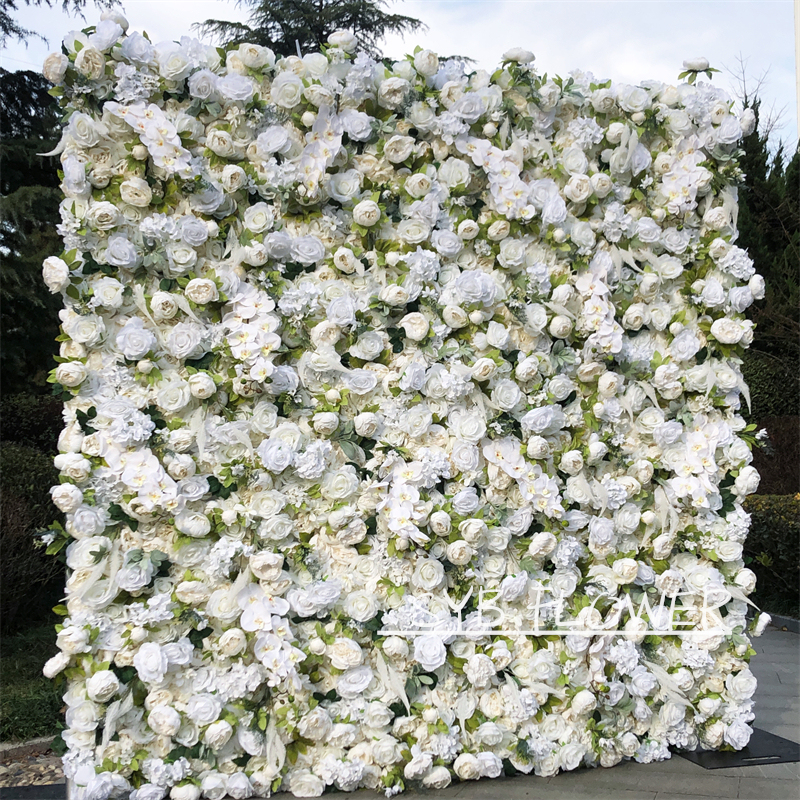 #225 Wedding Decorative Baby Breath Wall Decoration Rose Backdrop Silk Wedding Supplies Artificial Flower Wall