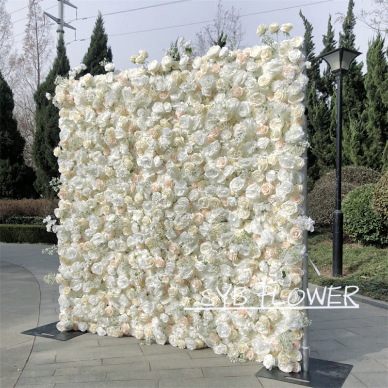 #243 Wholesale Flores Gradient Floral Backdrop Restaurant Decoration Wedding Party Events Artificial Wall Flowers Panel