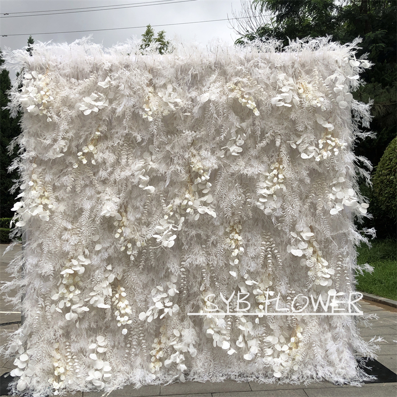 #219 SYB Wedding Supplier Wholesale Artificial Flower Wall Backdrop For Wedding Decorations Factory Direct
