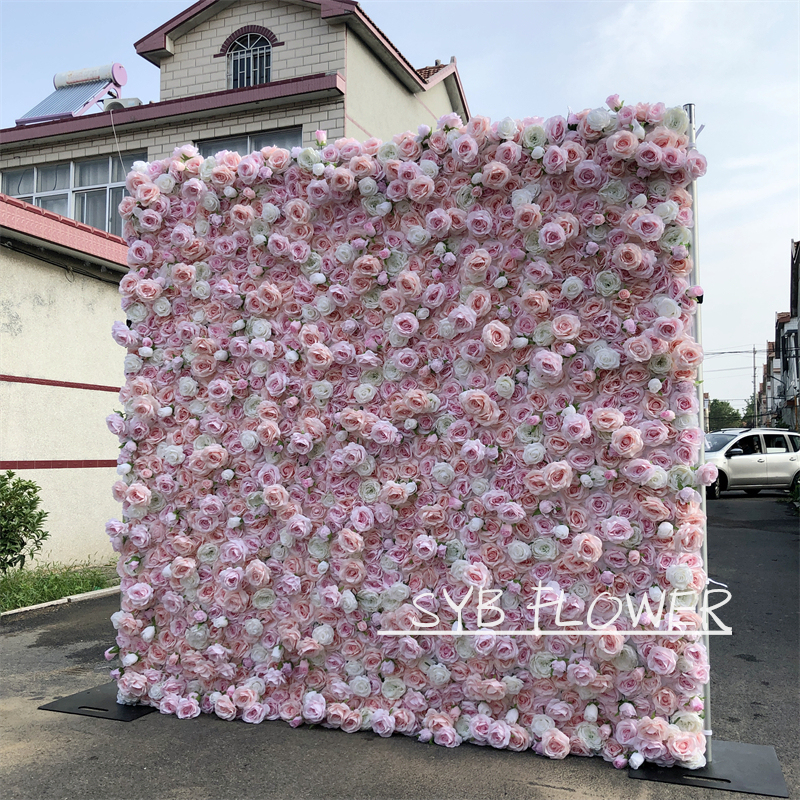 #210 Factory Hot Sale Rose Pink Silk Rose Peony Bouquet Artificial Flowers Home Wedding Decorative Flowers Wall