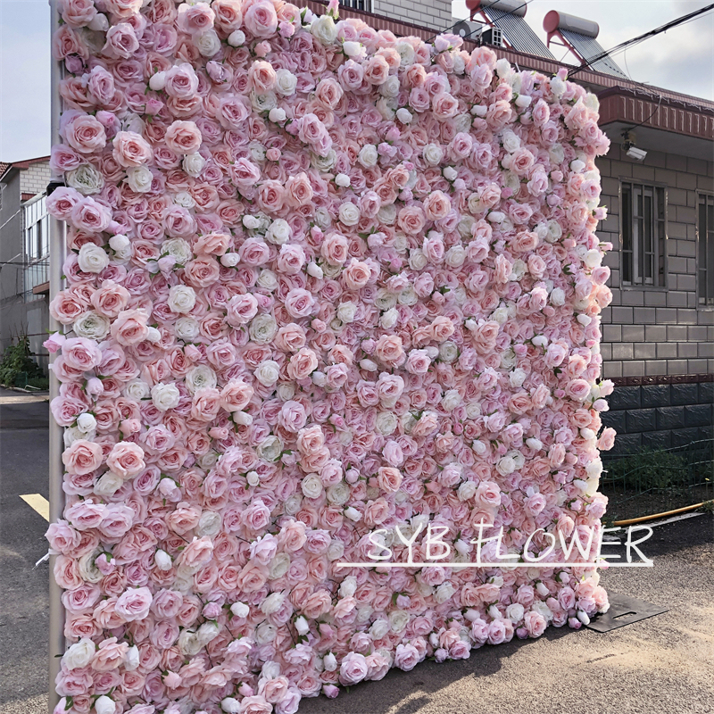 #210 Factory Hot Sale Rose Pink Silk Rose Peony Bouquet Artificial Flowers Home Wedding Decorative Flowers Wall