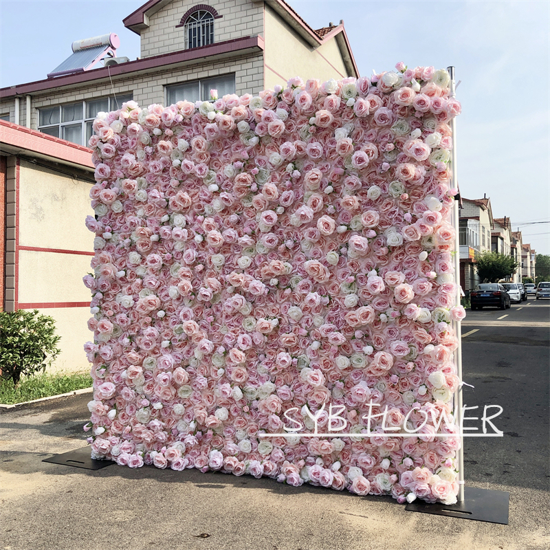 #210 Factory Hot Sale Rose Pink Silk Rose Peony Bouquet Artificial Flowers Home Wedding Decorative Flowers Wall