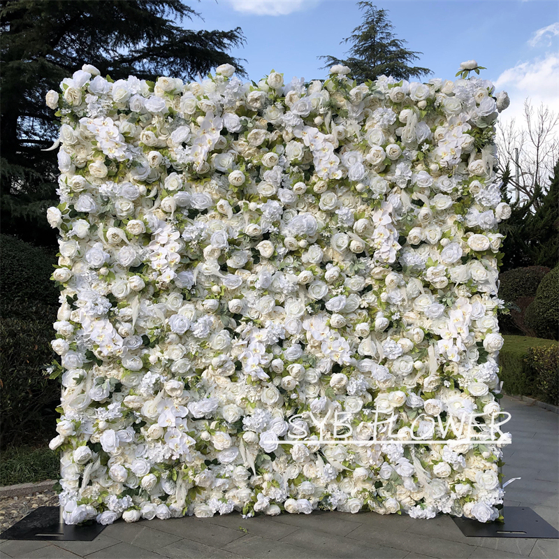 #225 Wedding Decorative Baby Breath Wall Decoration Rose Backdrop Silk Wedding Supplies Artificial Flower Wall