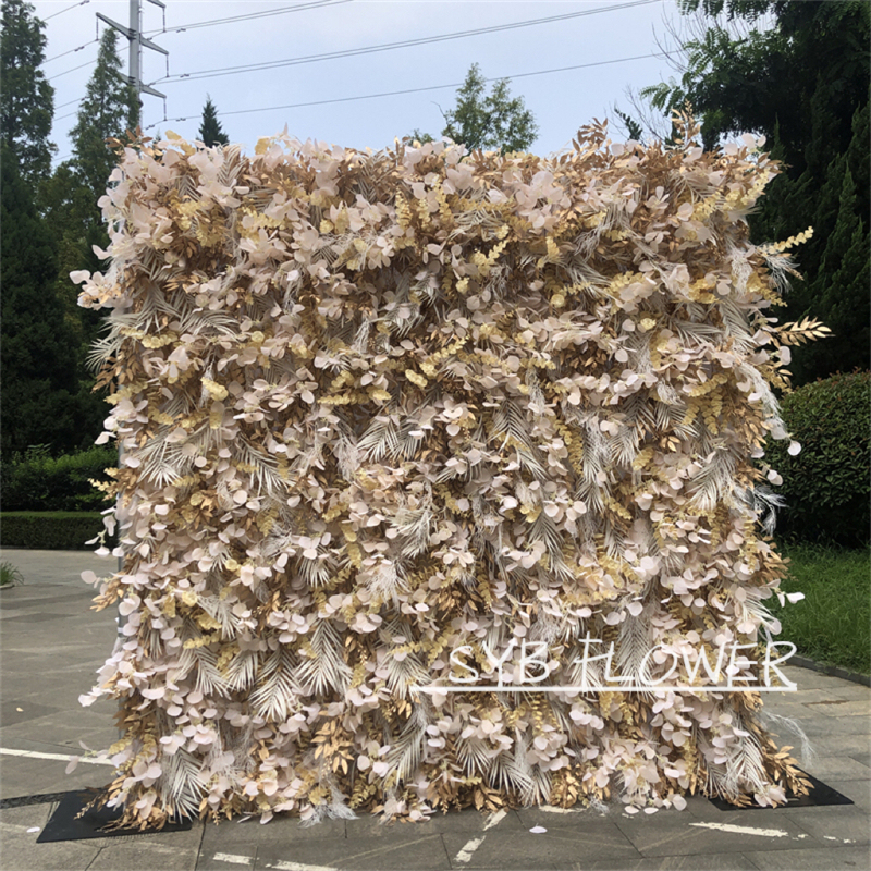 #229 Wholesale Custom Wedding Supplies Decoration Flower Wall Silk Artificial Decorative Backdrop Flower Wall