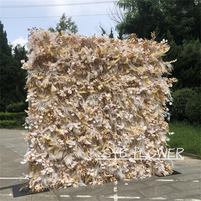 #229 Wholesale Custom Wedding Supplies Decoration Flower Wall Silk Artificial Decorative Backdrop Flower Wall