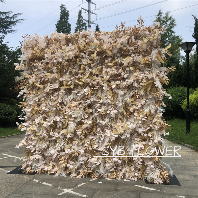 #229 Wholesale Custom Wedding Supplies Decoration Flower Wall Silk Artificial Decorative Backdrop Flower Wall