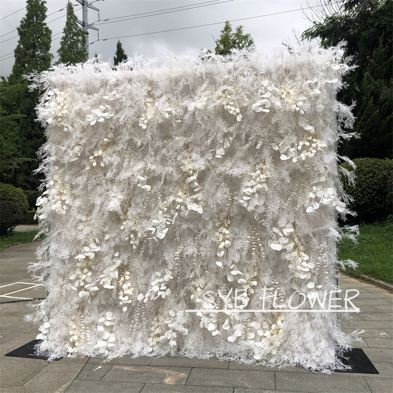 #219 SYB Wedding Supplier Wholesale Artificial Flower Wall Backdrop For Wedding Decorations Factory Direct