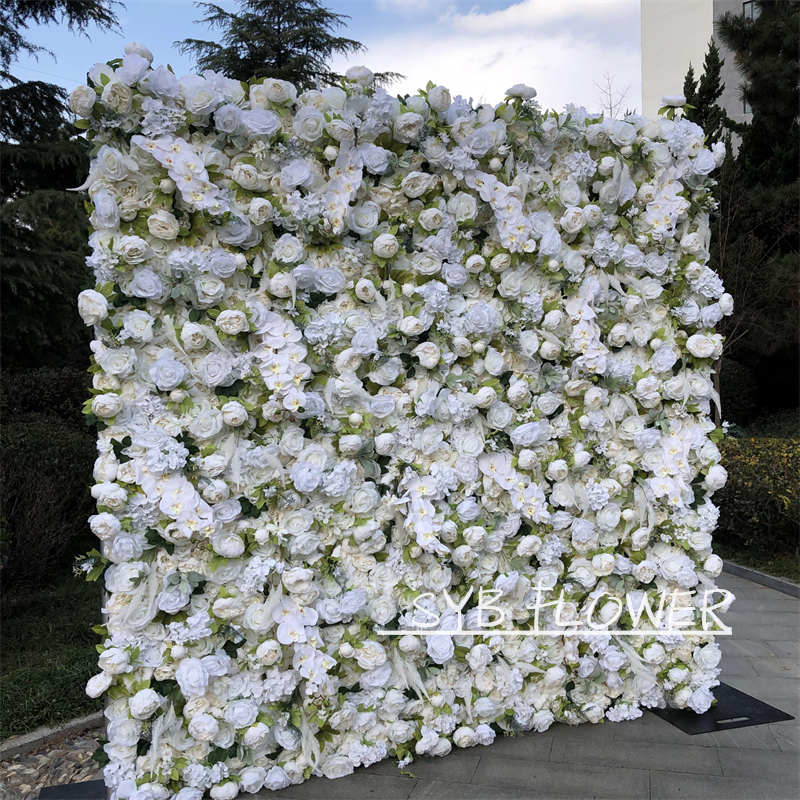 #225 Wedding Decorative Baby Breath Wall Decoration Rose Backdrop Silk Wedding Supplies Artificial Flower Wall