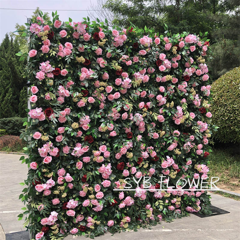 #213 SYB FLOWER Customized Simulation Flower Wall Wholesale Gift Wall Wedding Decoration Wedding Backdrop Event