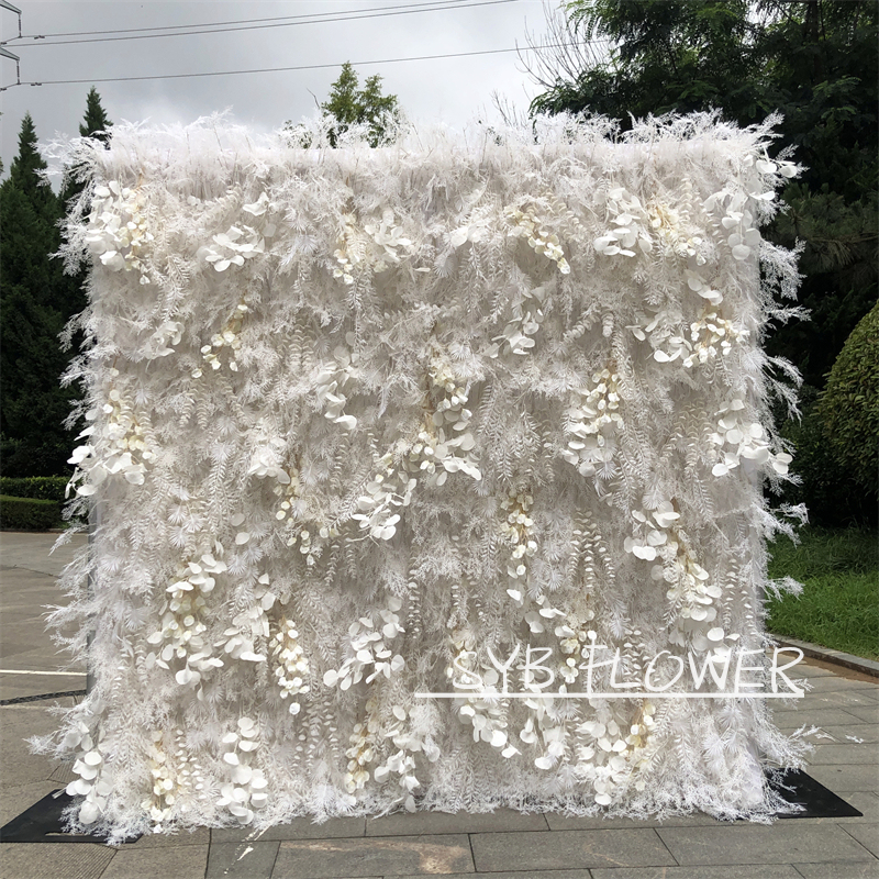 #219 SYB Wedding Supplier Wholesale Artificial Flower Wall Backdrop For Wedding Decorations Factory Direct
