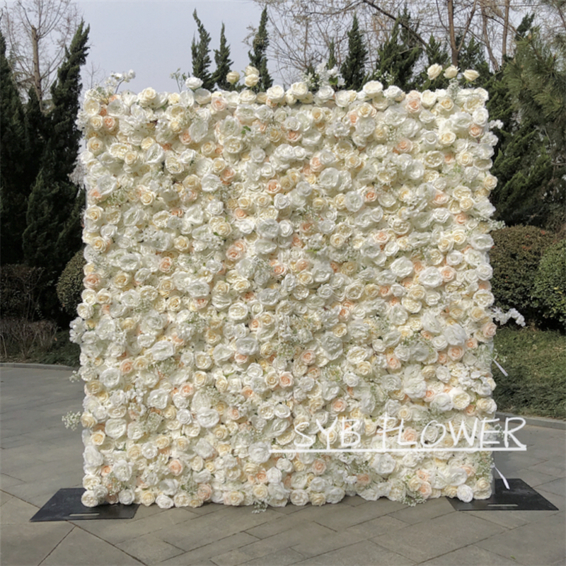 #243 Wholesale Flores Gradient Floral Backdrop Restaurant Decoration Wedding Party Events Artificial Wall Flowers Panel