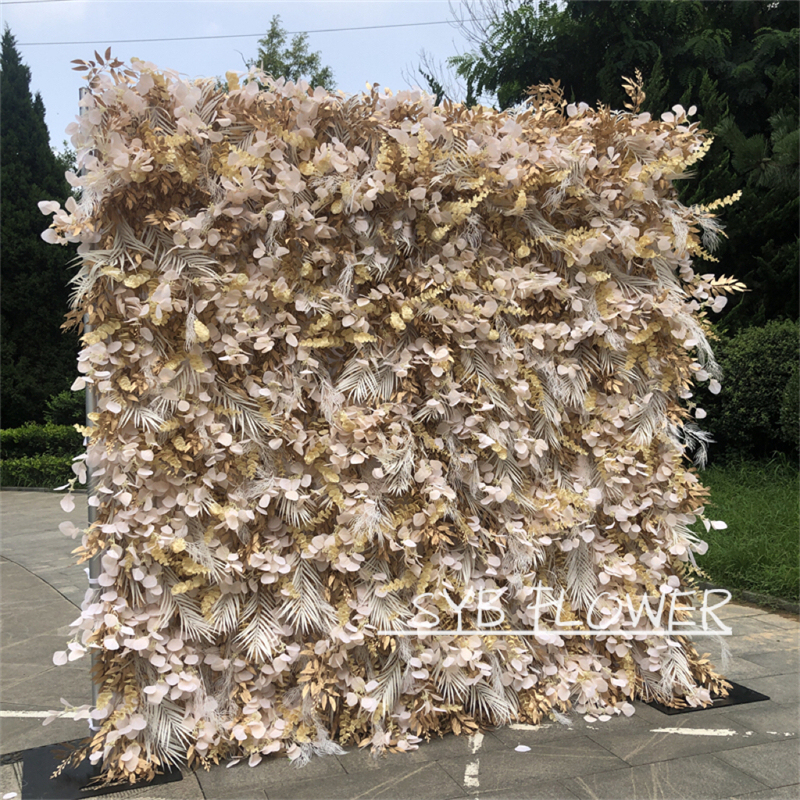 #229 Wholesale Custom Wedding Supplies Decoration Flower Wall Silk Artificial Decorative Backdrop Flower Wall