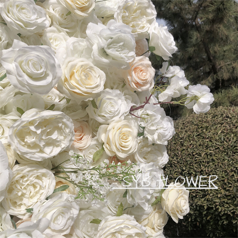 #243 Wholesale Flores Gradient Floral Backdrop Restaurant Decoration Wedding Party Events Artificial Wall Flowers Panel