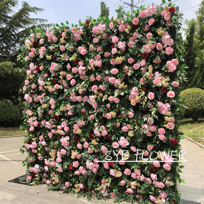 #213 SYB FLOWER Customized Simulation Flower Wall Wholesale Gift Wall Wedding Decoration Wedding Backdrop Event