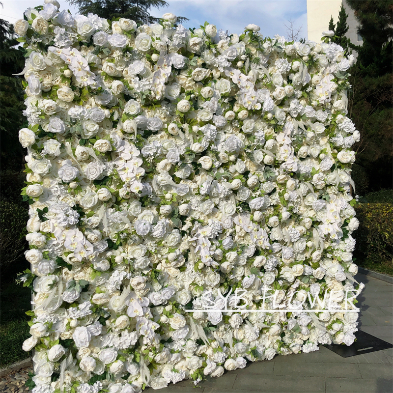 #225 Wedding Decorative Baby Breath Wall Decoration Rose Backdrop Silk Wedding Supplies Artificial Flower Wall