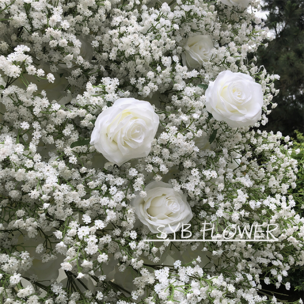 #206 SYB 2022 Latest Design Wedding Flower Wall Backdrop With Top Quality Silk Flowers And Cloth Backing Baby Shower