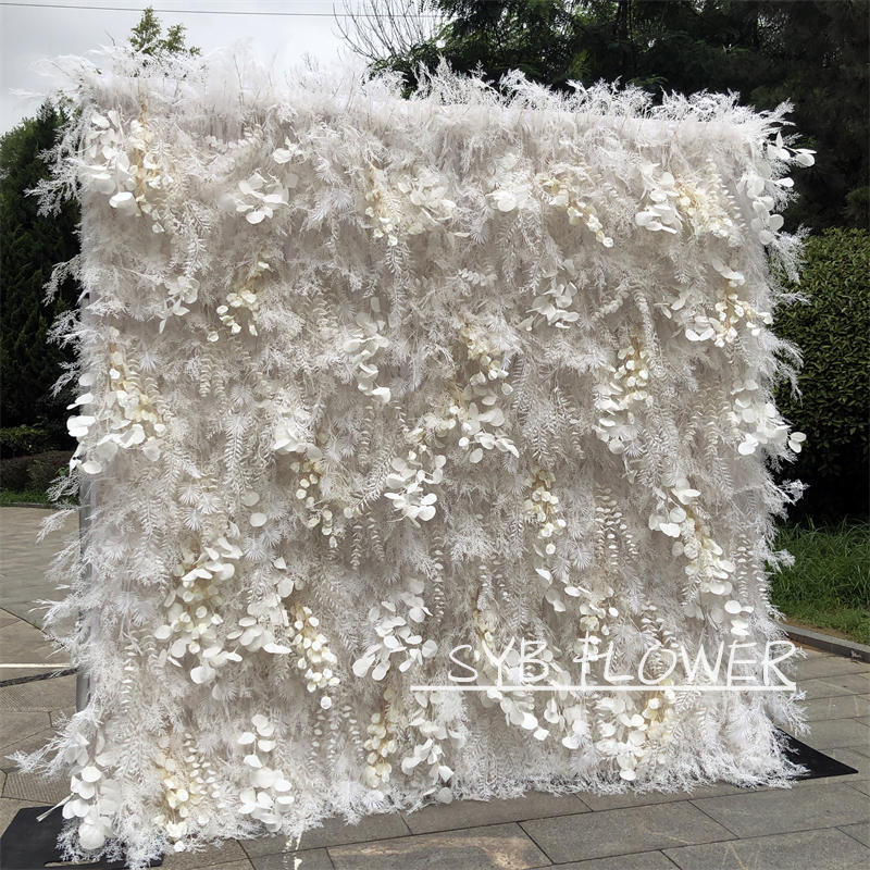 #219 SYB Wedding Supplier Wholesale Artificial Flower Wall Backdrop For Wedding Decorations Factory Direct