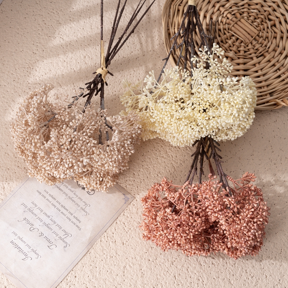 YC1080 New Artificial Flower Plastic Bean Accessory Bundle in Stock for Home Kitchen Bedroom Wedding Party Decor