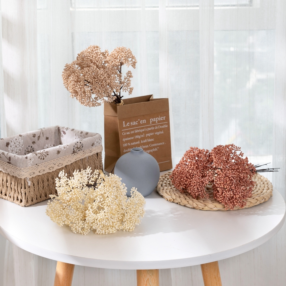 YC1080 New Artificial Flower Plastic Bean Accessory Bundle in Stock for Home Kitchen Bedroom Wedding Party Decor