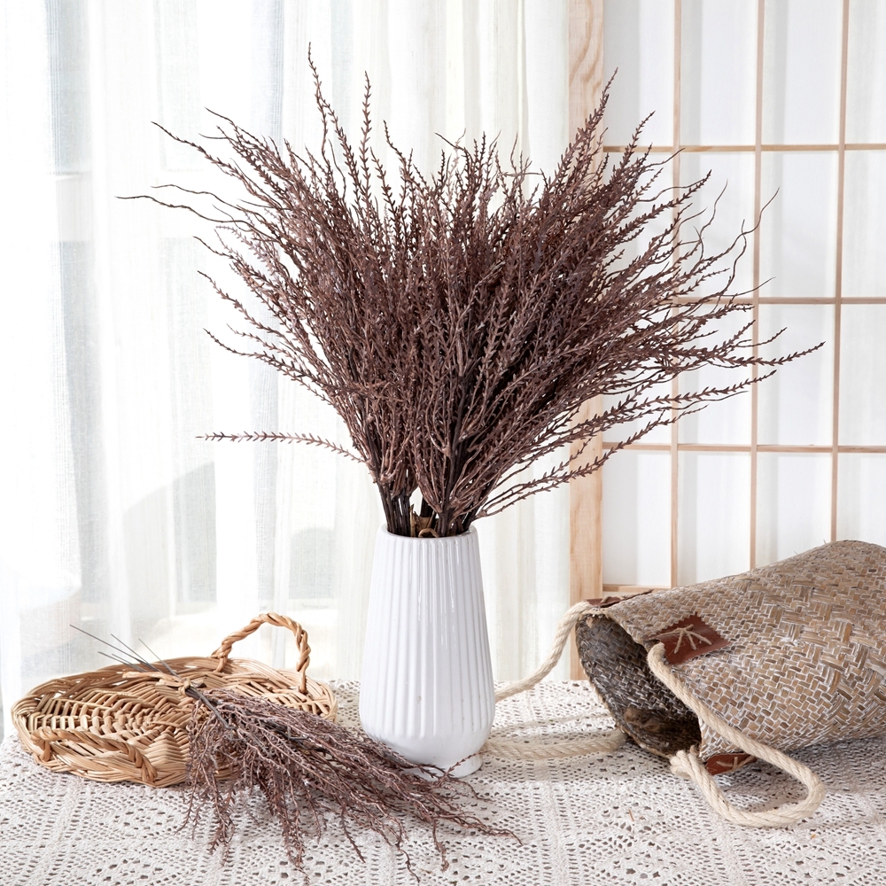 YC1084 New Artificial Flower Three-pronged Leaf Bunches Low MOQ for Wedding Home Event Decoration Artificial Flower Arrangement