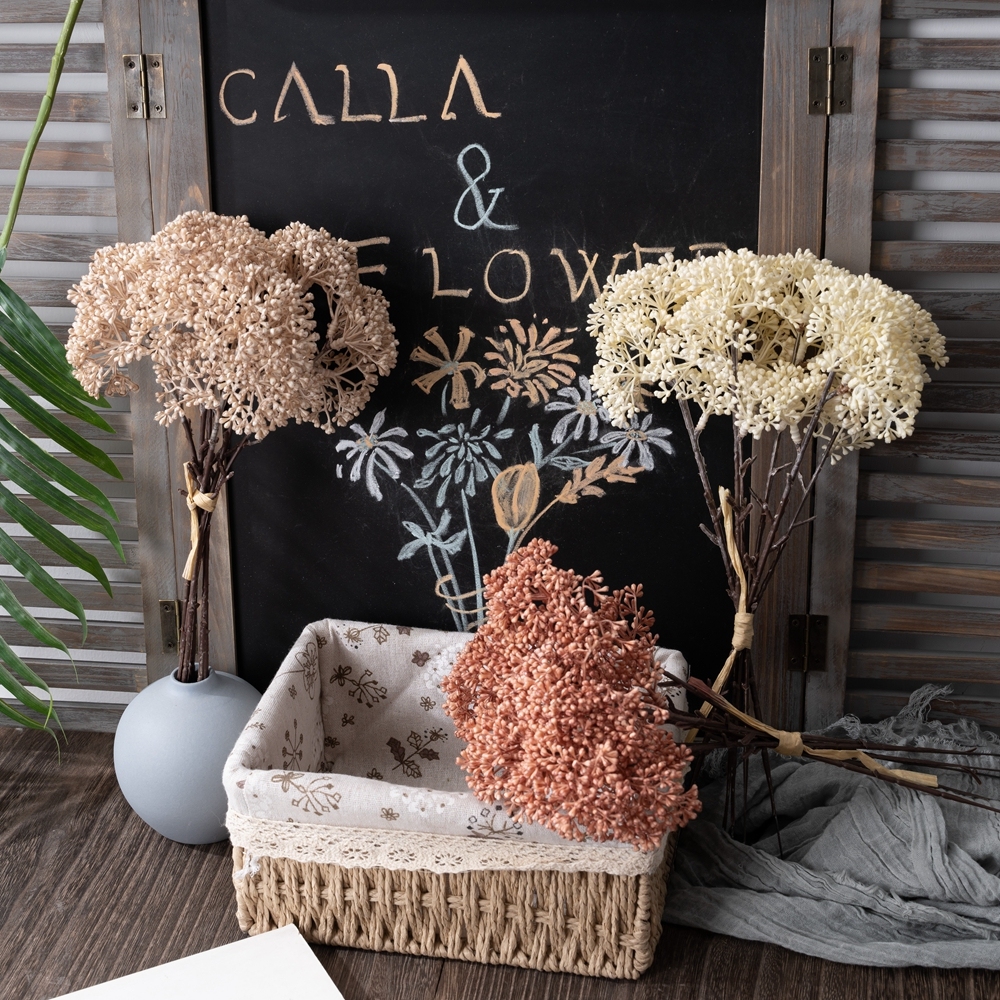 YC1080 New Artificial Flower Plastic Bean Accessory Bundle in Stock for Home Kitchen Bedroom Wedding Party Decor