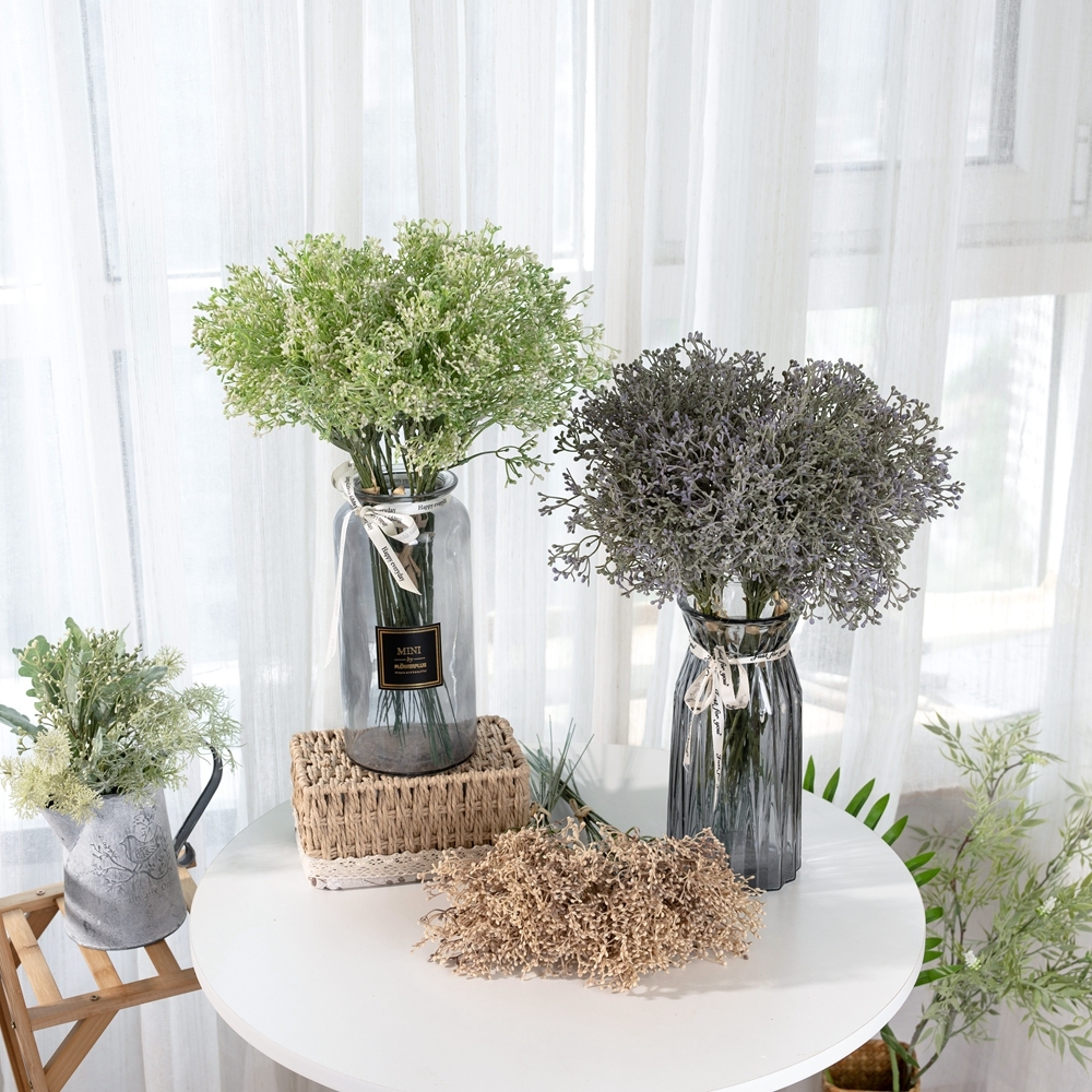 YC1072 Baby's Breath Artificial Flowers Bouquet Gypsophila Bulk Flower for Wedding Crown Home Party Garden Decor