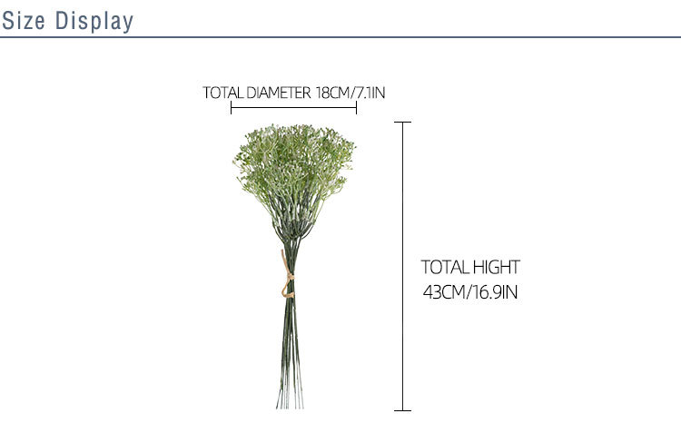 YC1072 Baby's Breath Artificial Flowers Bouquet Gypsophila Bulk Flower for Wedding Crown Home Party Garden Decor