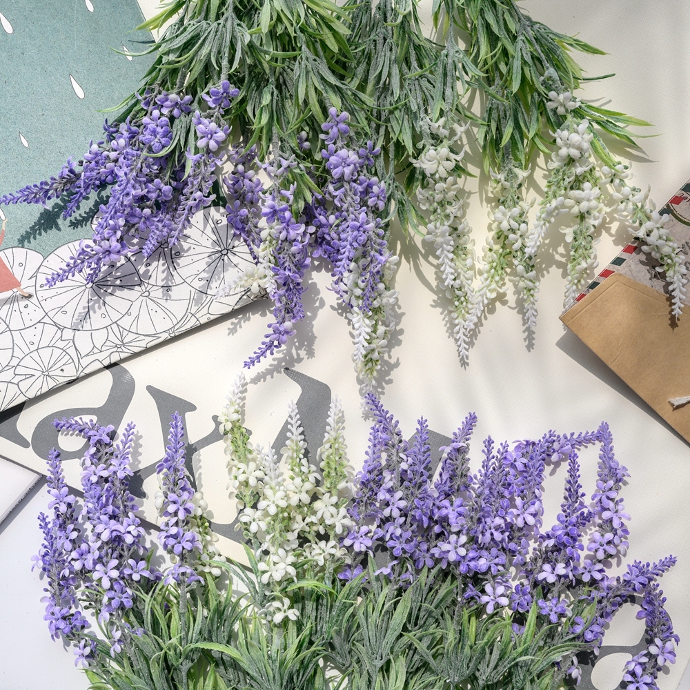 MW56669 Artificial Flower Bouquet Lavender Hot Selling Garden Wedding Decoration